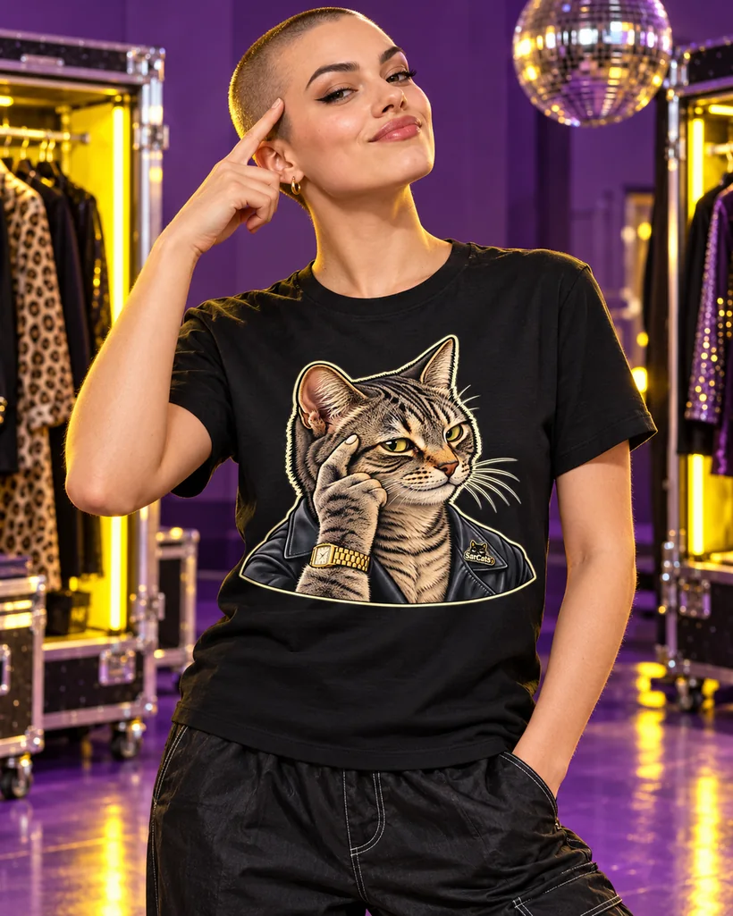 Generated model wearing the T-shirt