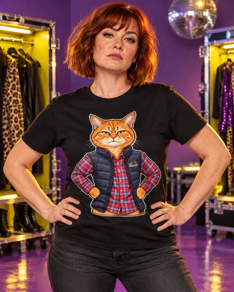 Generated model wearing the T-shirt