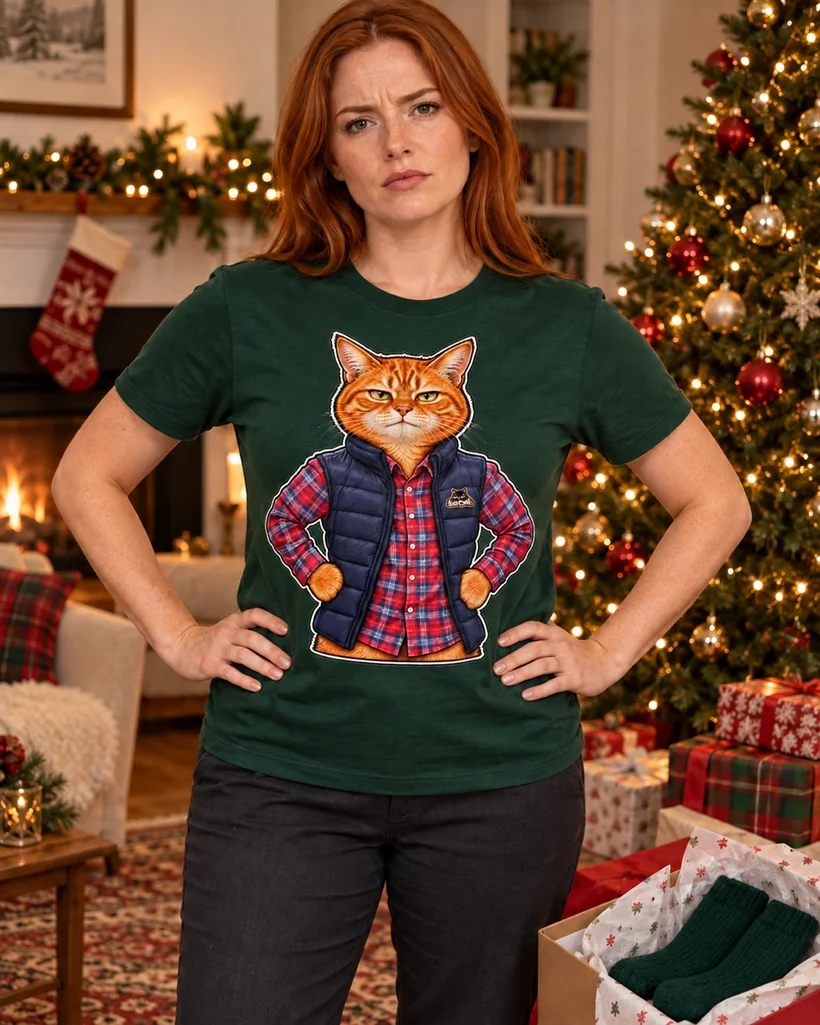 Generated model wearing The Disappointed One