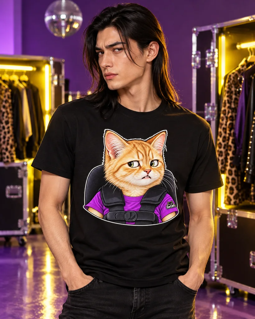 Generated model wearing the T-shirt