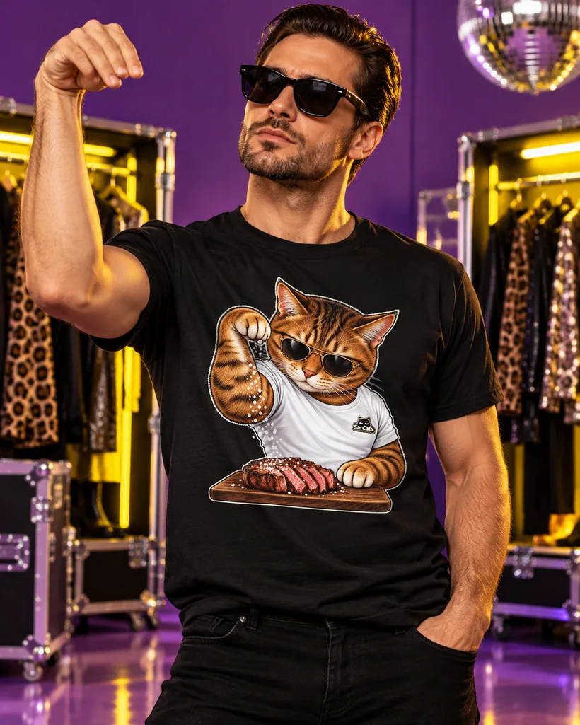 Generated model wearing the T-shirt